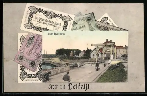 AK Delfzijl, Sluis Fivelingo, Geldscheinpassepartout