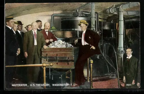 AK Washington D.C., Macerator, U. S. Treasury, Dollar-Herstellung, US-Notenbank