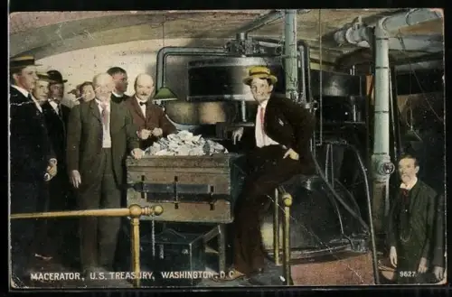AK Washington D.C., Macerator, U. S. Treasury, Dollar-Herstellung, US-Notenbank