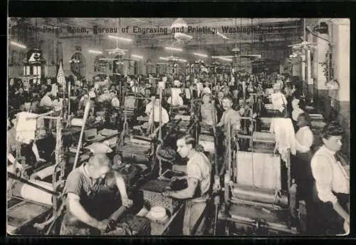 AK Washington D.C., Main Press Room, Bureau of Engraving and Printing, Geld