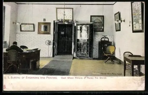 AK Washington D.C., Bureau of Engraving and Printing, Vault where millions of money are stored, Geld