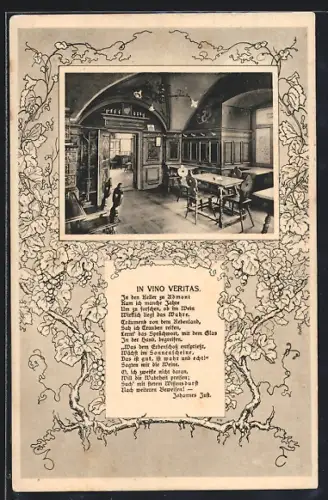 AK Admont, Gasthaus Keller zu Admont, Innenansicht, Weintrauben