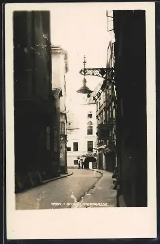 AK Wien, Schönlaterngasse mit Tabakwarengeschäft