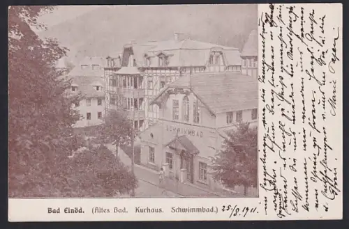 AK Bad Einöd, Altes Bad, Kurhaus, Schwimmbad