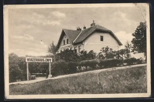 AK Wien /Ob-St. Veit, Cafe Puekers Winzerhaus