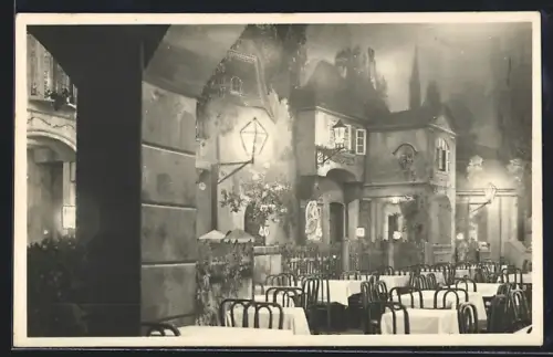 AK Wien, Wien vor 100 Jahren, Franz Aufischer`s Hotel-Restaurant Münchnerhof, Mariahilferstrasse 81, Alt-Wien