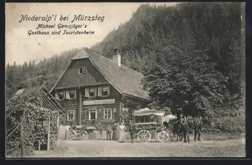 AK Mürzsteg, Gasthaus und Pension Niederalpl Michael Gamsjäger