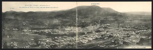 Klapp-AK Saint-Dié /Vosges, Vue générale de toute la ville, prise des Roches Saint-Martin