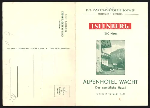 Klapp-AK Iselsberg, Alpenhotel Wacht mit Kirche