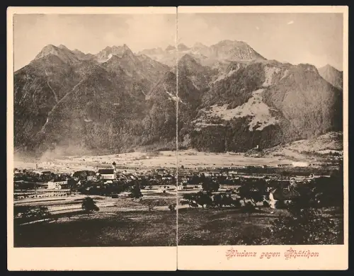 Klapp-AK Bludenz, Gesamtansicht mit Phätikon