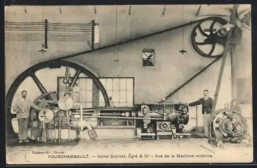 AK Fourchambault, Usine Guillet, Égret & Cie, Vue de la Machine motrice