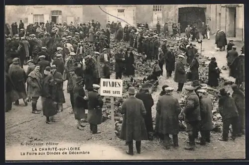 AK La Charité-sur-Loire, La Foire aux Dindes de Décembre