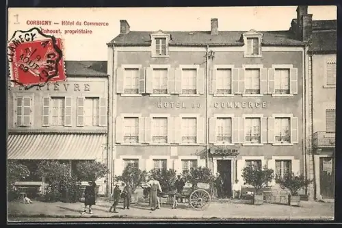 AK Corbigny, Hôtel du Commerce de M. Cahouet, propriétaire
