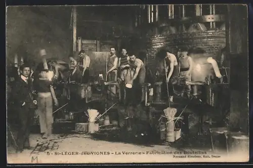 AK St-Léger-des-Vignes, La Verrerie, Fabrication des Bouteilles