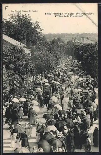AK Saint-Junien, Fêtes des Ostensions, Ire Vue de la Procession