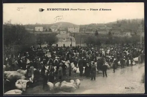 AK Eymoutiers /Haute-Vienne, Place d`Armes
