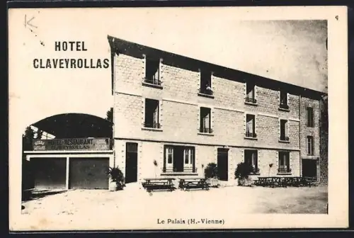 AK Le Palais /H.-Vienne, Hotel Claveyrollas
