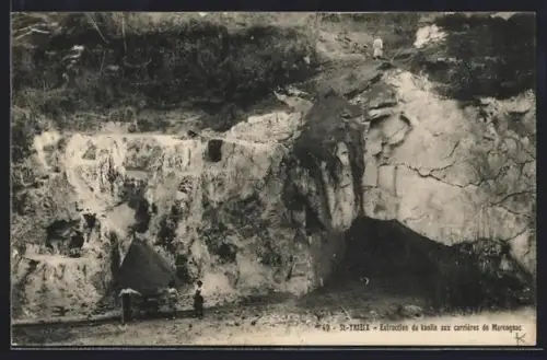 AK St-Yrieix, Extraction du kaolin aux carrières de Marcognac