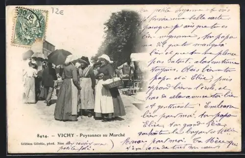 AK Vichy, Paysannes au Marché
