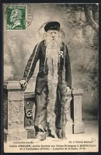 AK Montlucon, Louis Coulon avec sa célèbre barbe longue