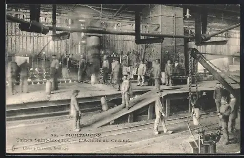 AK Montlucon, Usines Saint-Jacques, l`aciérie au creuset