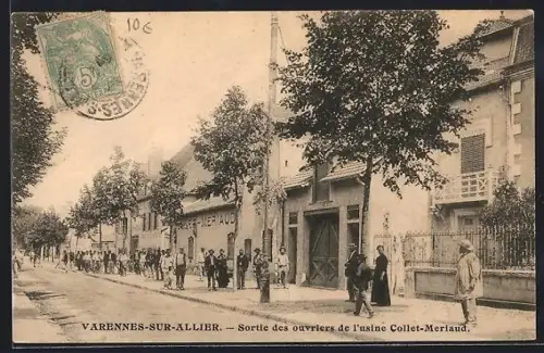 AK Varennes-sur-Allier, Sortie des ouvrières de l`usine Collet-Merland