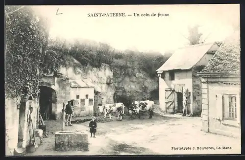 AK Saint-Paterne, Un coin de ferme
