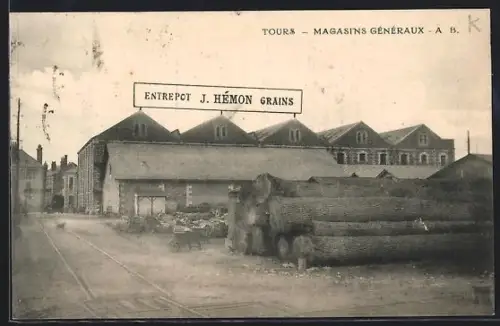 AK Tours, Magasins généraux et Entrepôt J. Hémon Grains
