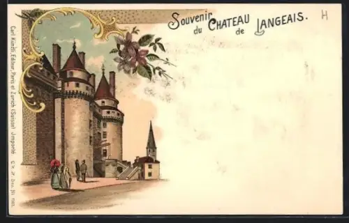 Lithographie Langeais, Château de Langeais
