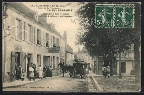 AK Le Grand-Pressigny /I.-et-L., Hôtel de la Promenade Galpy-Barrault