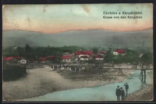 AK Szolyvar /Kárpátok, Ortspartie