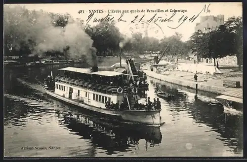 AK Nantes, L`Erdre aux quais de Versailles et Ceineraye