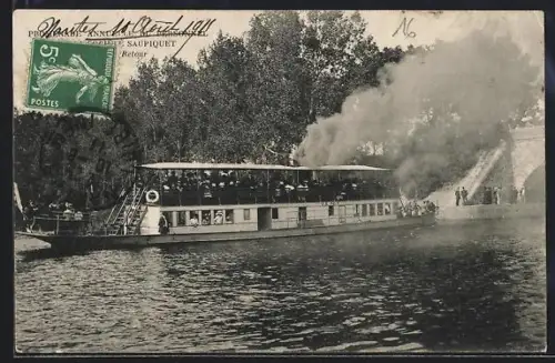AK Nantes, Panorama mit Boot