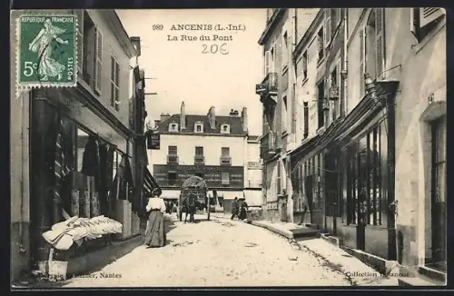 AK Ancenis /L.-Inf., La Rue du Pont