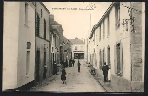 AK Bourgneuf-en-Retz, Rue principale