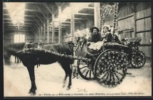 AK Nantes, Fêtes de la Bretagne a travers les Ages, Fête des fleurs
