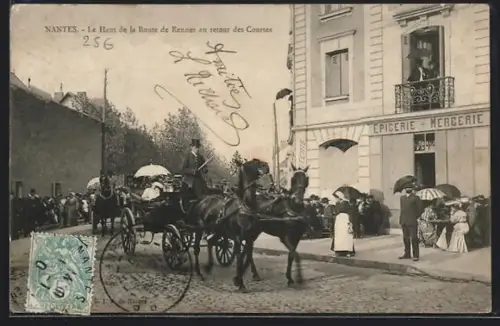 AK Nantes, Le Haut de la Route de Rennes au retour des Courses