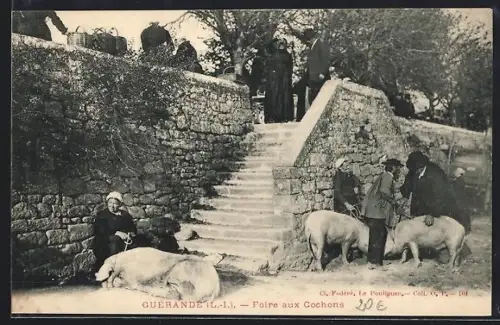 AK Guérande /L.-I., Foire aux Cochons