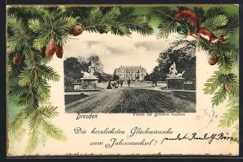 AK Dresden, Palais im grossen Garten