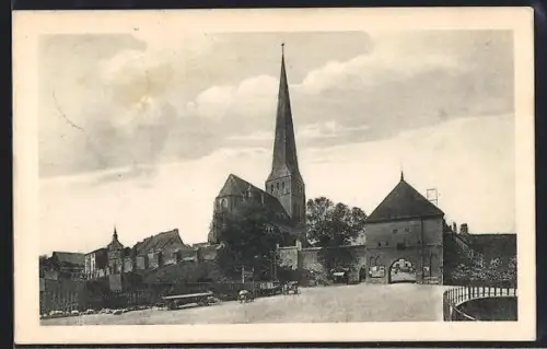 AK Rostock, Petrikirche und Petritor