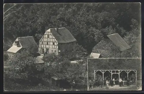 AK Brodenbach, Eckmühle im Ehrbachtal, Restaurant zur Klamm, Restaurantshalle