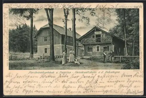 AK Arber, Forstdistriktgebäude und Touristen-Unterkunftshütte