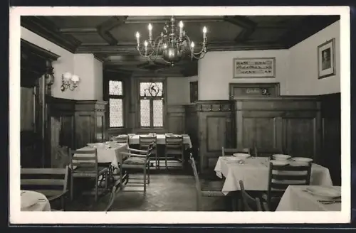 AK Augsburg, 400 Jahre Grünes Haus, erbaut v. d. Patrizierfamilie Leonhard u. Felix Welser, Bes. Anna Tröndle