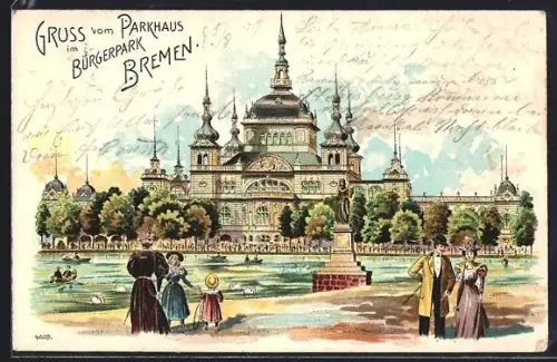 Lithographie Bremen, Parkhaus im Bürgerpark