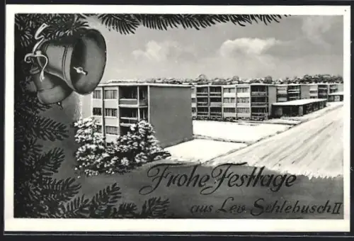AK Lev.-Schlebusch, Siedlung im Winter
