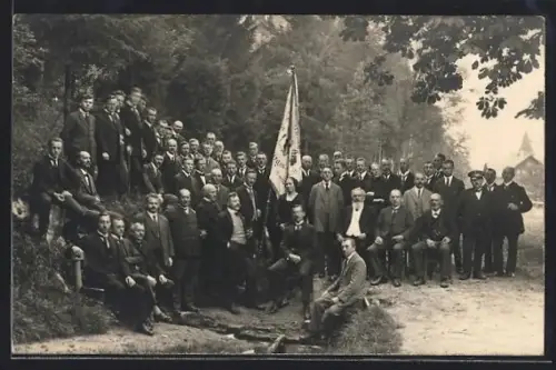 Foto-AK Lauingen, Liederkranz Lauingen 1923