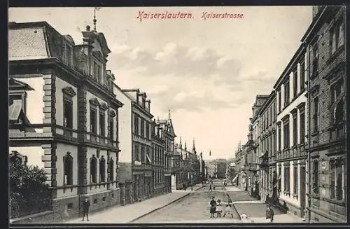 AK Kaiserslautern, Kaiserstrasse mit Kindern