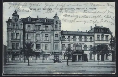 AK Kaiserslautern, Bahnhofs-Hotel, Besitzer A. Hoppe