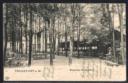 AK Frankfurt-Niederrad, Gasthof Bürgerliche Schiessstände