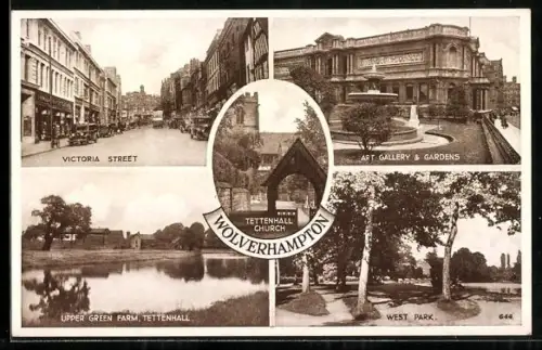 AK Wolverhampton, Art Gallery & Gardens, West Park, Tettenhall Church